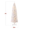 Best Choice Products Pre-Lit White Pencil Christmas Tree, 6ft Slim