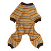Striped Dog Pajamas Soft Stretchy Warm 4 Legged Puppy Jumpsuit