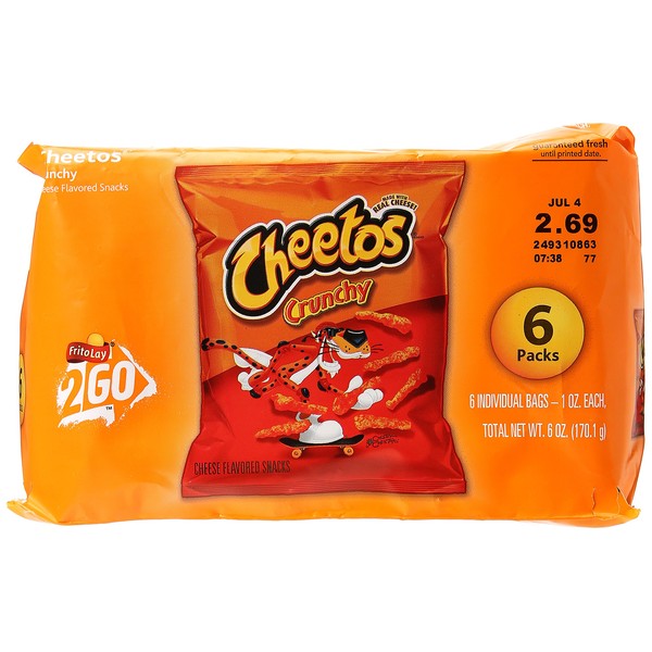 Cheetos Cheese Snacks, Crunchy, 6 oz