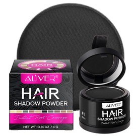 Scattered Hair Black, 4 g Roots Powder, Hair Thickener for Hair Thickening for Women and Men, Wind and Waterproof for Concealing Roots (Black)