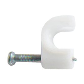 Merriway BH02258 Runde Kabelklemme 4 mm, Weiß, 200 Stück