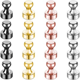 LOVIMAG Small Magnets for Cruise Ship Essentials, Cruise Magnets for Door Decoration, 4 Assorted Color Push Pins Neodymium Magnets for Cruise Cabins, Kitchen, Locker or Office Accessories-16 Pcs