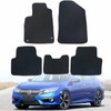 SecosAutoparts Replacement Black Velour Front & Rear Floor Mats Carpet