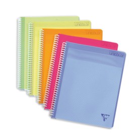 Clairefontaine 328000C Meeting Book Linicolor Fresh (DIN A4+, 80 Sheets, with Pre-Printed Pages for Date, Notes and To Do) Pack of 1 Assorted Colours