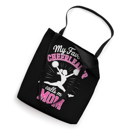 Cheerleader Mom My Favorite Cheerleader Daughter Hot Pink Tote Bag