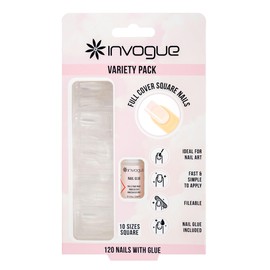 Invogue Full Cover Square Nails - Pack of 120