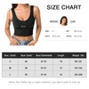 PINKSAVIOR Womens Crop Tops Basic Sleeveless V-Neck 3 Pieces Black