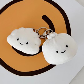 VICKYPOP Dumpling Keychain Cute and Interesting Backpack Pendant for Women Men(Dumpling)