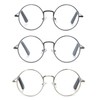 EYE ZOOM 3 Pack Metal Frame Round Reading Glasses with