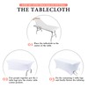 YALLOVE 6FT Spandex Rectangular Tablecloth, Stretch Spandex Table Cover for