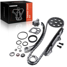 A-Premium Engine Timing Chain Kit W/Tensioner & Sprocket & Guide & More [fit SOHC, 4Cyl 2.4L, KA24E] Compatible with Nissan 240SX 1989-1990, Axxess 1990, D21 1990-1994, Pickup 1995-1997, Stanza 90-92