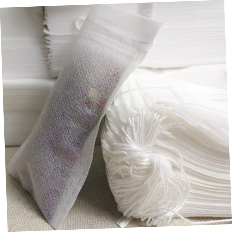 Mikinona Loose Leaf Tea Bags 100 Pcs Non-Woven Drawstring Tea