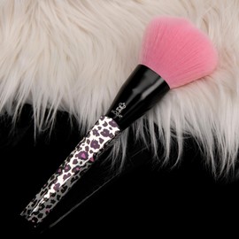 MODA Pink Leopard Powder Brush – Soft, Vegan Filaments for Seamless Powder Application, Bold Animal Print Design
