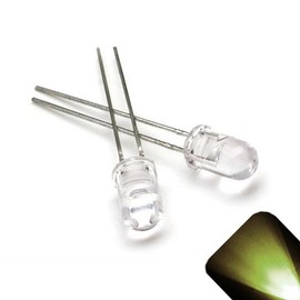 5mm Round Top Warm/Soft White LED - Ultra Bright (Pack of 10)