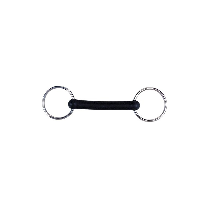 Korsteel Flexi Rubber Mullen Mouth Loose Ring Snaffle Bit, 5"