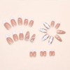 24Pcs French Tip Press on Nails Snake design Element Fake