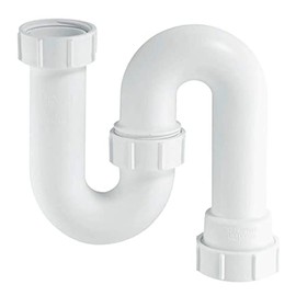 McAlpine SB10 11/4 inch x 75mm Water Seal Tubular Swivel 'S' Trap with Multifit Outlet, White