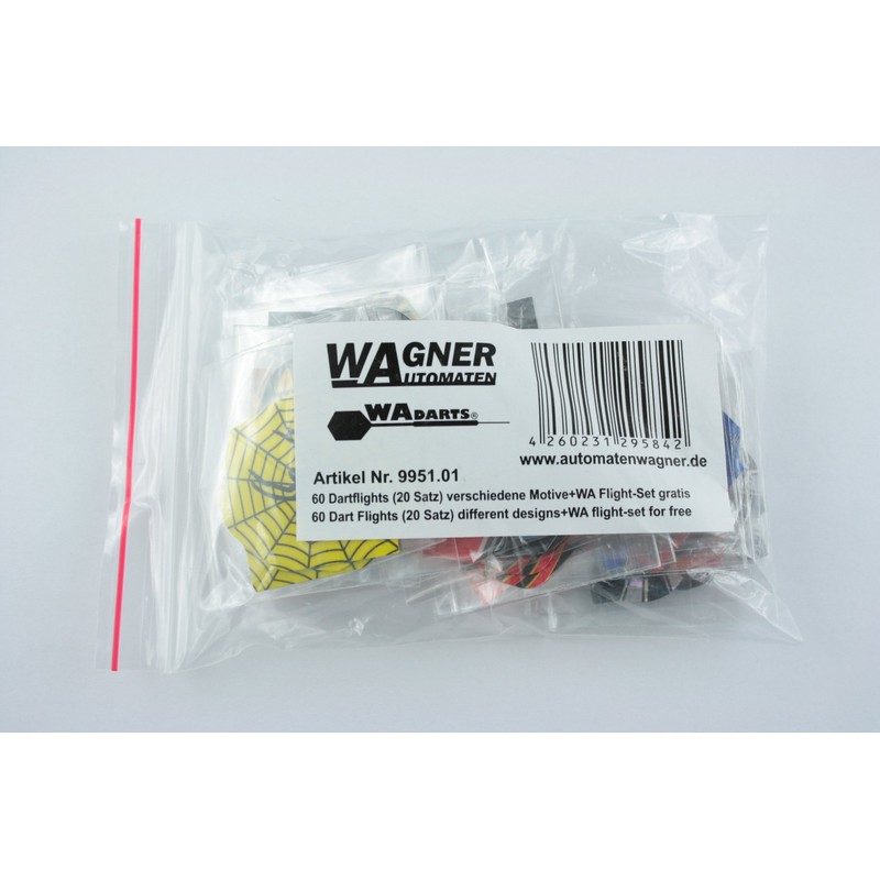 60 Slim and Standard Shaped Darts Flights (20 Set) 20