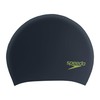 Speedo Kid's Long Hair Swimming Cap, Black/Acid Green, One Size