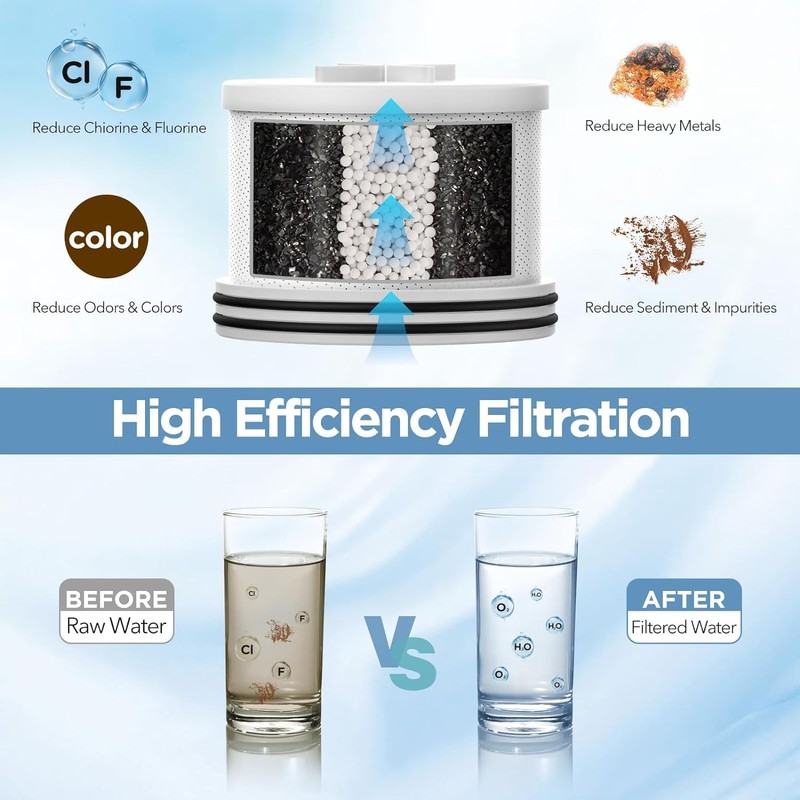 MakeFit Filtered Shower Head with Upgraded Activated Carbon Filter -