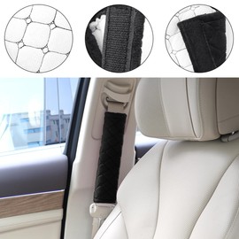 yuntop 2 PCS Car Seat Straps Shoulder Pads Soft Auto Seat Belt Cover Universal Safety Strap Cover Helps Protect Your Neck and Shoulders from Seat Belt Friction (Black)