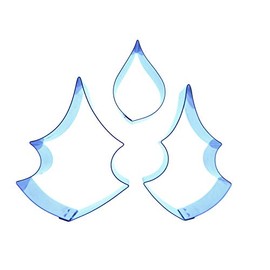 Poinsettia Stainless Steel Sugarcraft Cutters - Set of Three Cutters 58x45mm, 56x36mm and 35x21mm