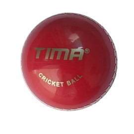 TIMA Sports Fun Poly Hard Synthetic Red Cricket Ball (Red Pack of 2)