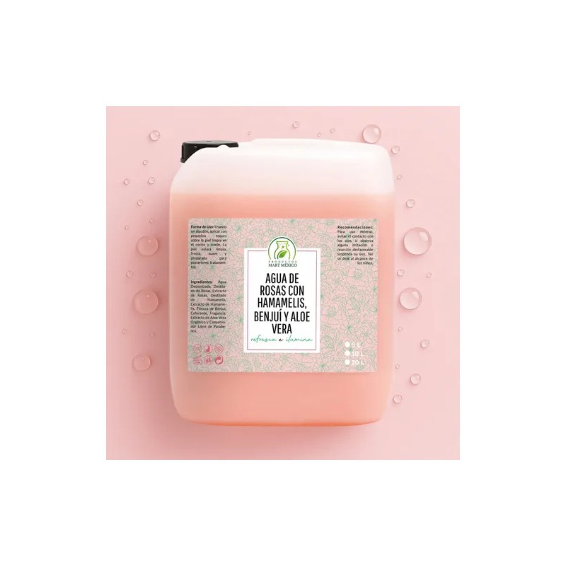 Agua De Rosas Con Hamamelis, Benjuí & Aloe Vera (10