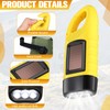 Mudder 6 Pcs Hand Crank Solar Powered Flashlights Emergency Rechargeable