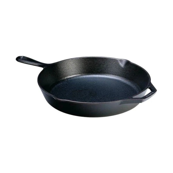 Unbranded 12-inch Cast Iron Skillet Frying Pan with Pour Spout