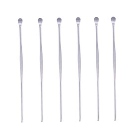Beavorty 6pcs Stainless Steel Ear Picks Ergonomic Wax Remover Tools Ear Cleaning Spoon for Safe Household Use Lightweight and Portable Design