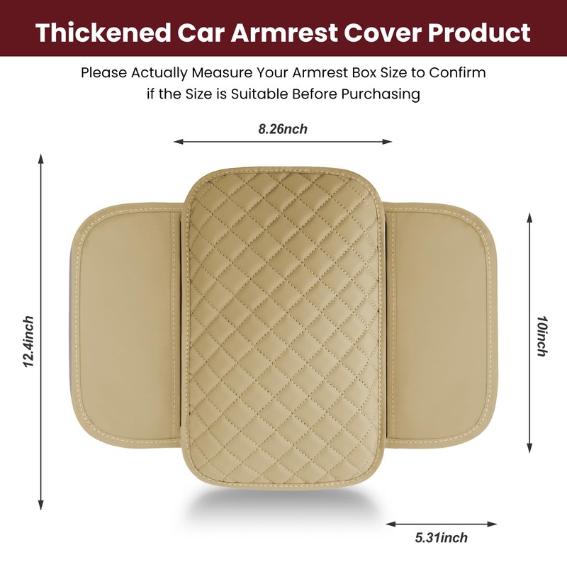 Upgraded Car Middle Center Console Cover,Microfiber Leather Car Armrest Cover