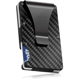 Sendowtek Porta Tarjetas de Credito, Crédito Tarjetero, Cartera Seguridad Hombre, Tarjetero para Tarjetas de Credito, RFID Bloqueo Fibra de Carbono, Minimalista Billetera de Tarjeta de Crédito