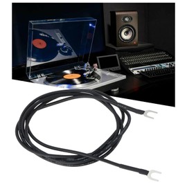 Be In Your Mind Pack of 2 1M Turntable Ground Cable with 5mm Fork Terminals 22AWG Cable