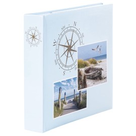 Hama Slip-in Album with Baltic Sea Motif (Photo Album for Inserting 200 Photos in 10 x 15 cm Format 100 Pages, Photo Book for Holiday Photos) Blue
