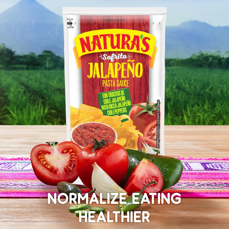 Naturas Sofrito Jalapeno Tomato Pasta Sauce, 7.1oz (Pack of 24)
