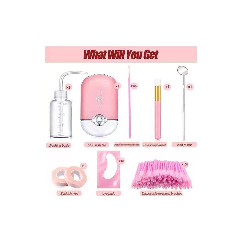 Lashes Kit Básico Para Aplicación De Extensiones De Pestañas 1x1