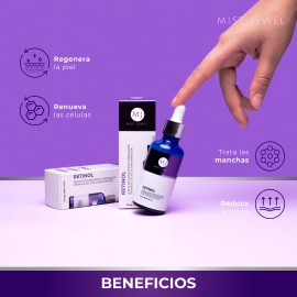 💧✨ Mist Jewel Retinol Serum with Vitamins E, D, A, B & Hyaluronic Acid – Intensive Anti-Aging & Hydration Formula 30ml 🌿🕊️