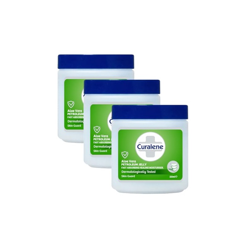 3 x 225mL | Curalene Aloe Vera Petroleum Jelly |
