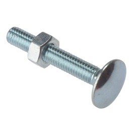 Carriage Bolt & Nut ZP M6 x 65mm Bag 10