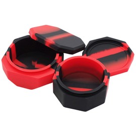 Pearwell 223ml Large Silicone Wax Concentrate Container 118ml 105ml Jars (2), Multicolor