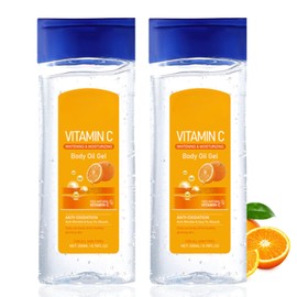 Essential Oils for Skin - Body Oil for Women - 100% Natural Vitamin C Facial Oil Gel,Face&Body Skin Care - Massage Body Oil for Dry Skin Easy Absorb&Anti Winkle (200ML*2, Viatmin C)