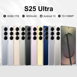 Hot Selling S25 ultra 5g Smartphone 2025 S25+ ULTRA Original 16GB+1TB Low Price Celulares Wholesale Cellphonescolor: Black, ram: 16g, storage capacity: 1TB, plug: UK