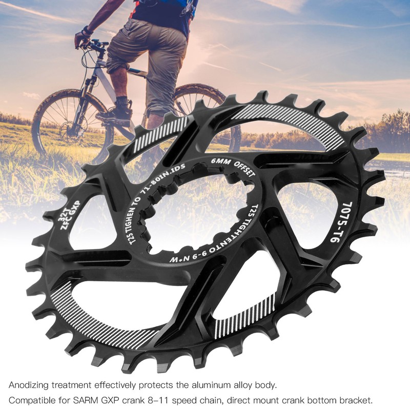 Bike 32T Single Speed Chainring 6mm Offset Direct Mount Narrow