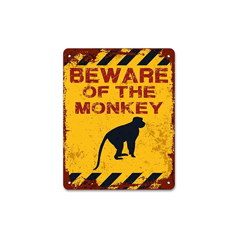 Print Crafted - Beware Of The Monkey | Vintage Metal
