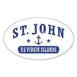 CafePress St. John Oval Car Bumper Sticker