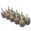 JUNLIXN 10 Pcs 25mm Flap Wheels, 1/4'' Shank 80 Grit
