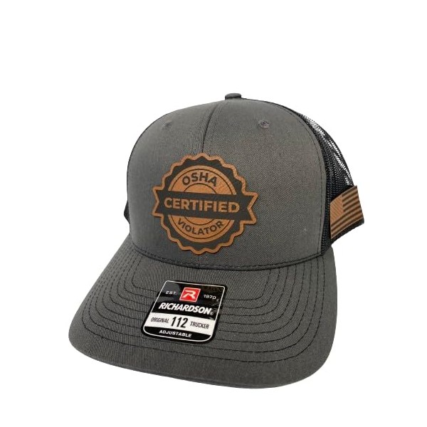 Certified Osha Violator Trucker Hat Baseball Cap Structured 6-Panel Adjustable