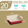 SWEEJAR Ceramic Baking Dish, Rectangular Small Baking Pan with Double