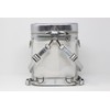 DOMINIE Clear Backpack Silver Holographic Leather Trim with Removable Interchangeable